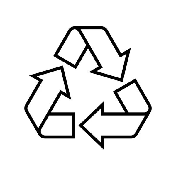Icono de reciclaje aislado sobre fondo blanco. Flecha que gira concepto reciclado sin fin. Reciclar eco símbolo, Ecología icono reciclaje de basura. Ilustración vectorial — Archivo Imágenes Vectoriales
