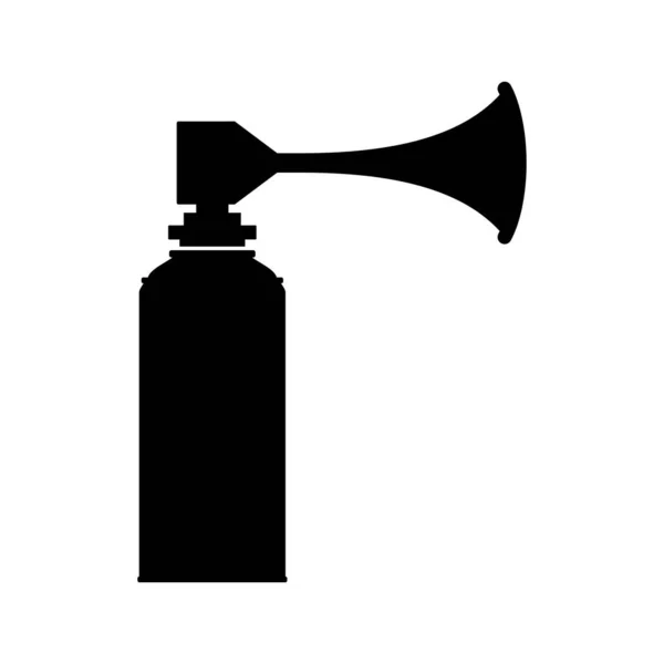 Air horn ikon för räddnings sås eller sport signaler isolerade på vit bakgrund. Signalhorn symbol, ljudsignal klaxon. Vektorillustration — Stock vektor