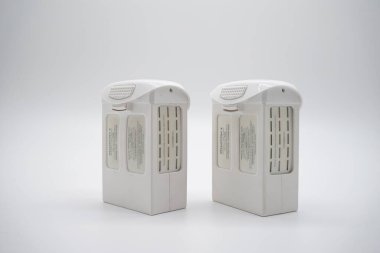 Bangkok, Tayland - 26 Mar 2022, Tayland 'daki Fantom 4 Pro' nun Batarya Modeli, İnternet kanalında satışa hazır..