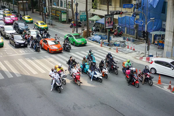 Bangkok Tailândia Fev 2022 Ratchaprasong Road Environment Horário Tarde Filmado — Fotografia de Stock