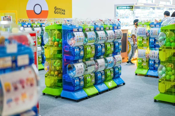 Bangkok Thailand Feb 2022 Light Green Blue Gashapon Machines Variety — Photo