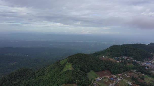 Vue Aérienne Photographique Village Mon Jam Chiangmai Rempli Maisons Stations — Video