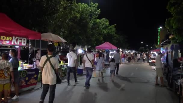 Nakhon Phanom Thailand Oct 2021 Environment People Walked Shopped Night — Stockvideo