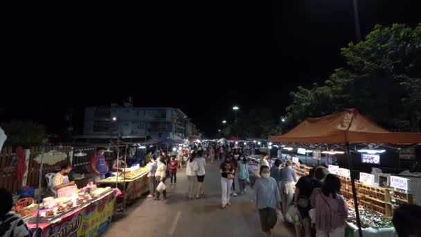 Nakhon Phanom Thailand Oct 2021 Environment People Walked Shopped Night — Video