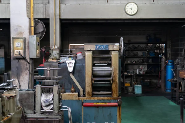 Bangkok, Thailand - 5 Oct 2021, An Environment of Computer numerical control CNC, factory with a lot of machine for Gold rolling machine in Bangkok.