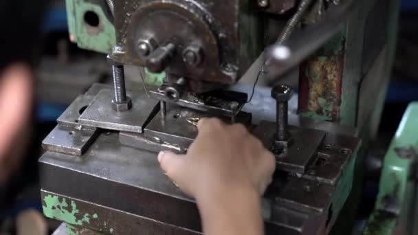 Machine Tool Computer Numerical Control Cnc Factory Creates Metal Religion — Vídeos de Stock