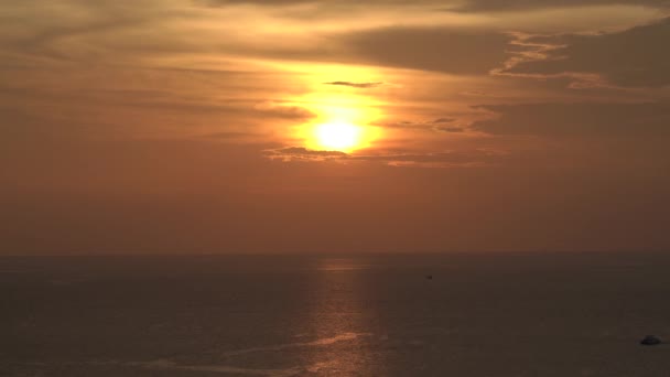 Twilight Golden Time Sea View Phrom Thep Cape Tropical Sea — Stock videók