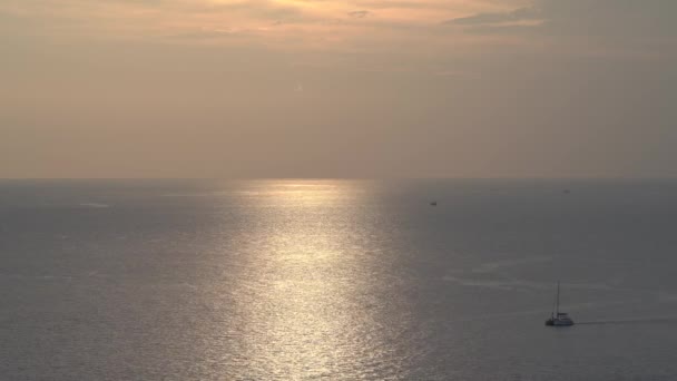 Dämmerung Goldene Zeit Meerblick Von Phrom Thep Cape Dem Tropischen — Stockvideo