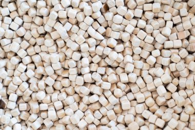 Çocuğun arka planı için bir sürü küçük tahta küp çocuk parkı ile dolu..