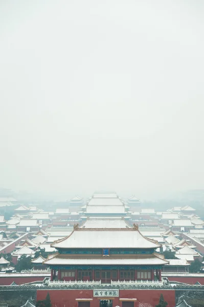 Snow on the Forbidden City, Beijing, China — Stock Photo, Image