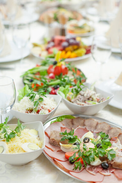 Tablesetting in restaurant