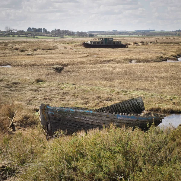 Tuz bataklıklarında tekne enkazı, Blakeney Ulusal Doğa Koruma Alanı, Norfolk