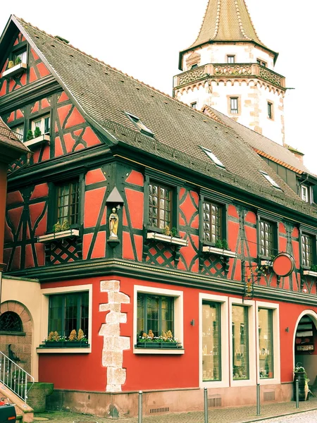 Halve vakwerkhuis in Zwarte Woud, Duitsland — Stockfoto