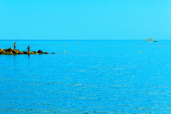 Baie bleue à la mer Méditerranée — Photo