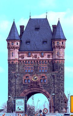 German Nibelungen Bridge in Worms clipart