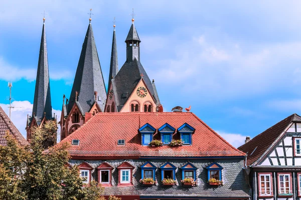 O centro medieval de Gelnhausen, na Alemanha . — Fotografia de Stock