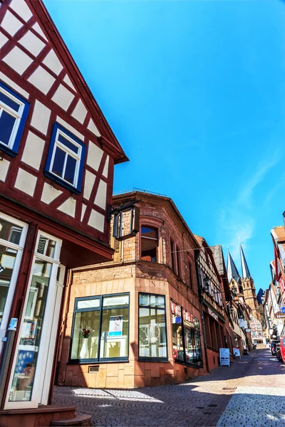Gelnhausen, storico centro storico medievale in Germania . — Foto Stock