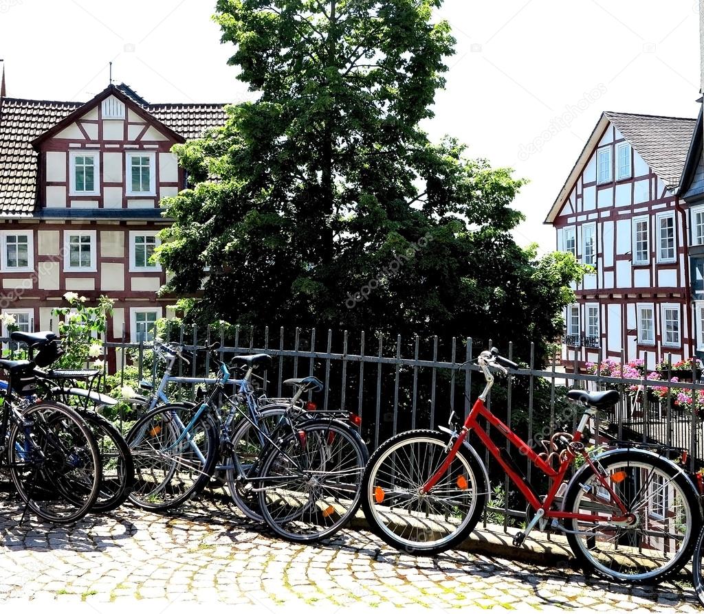 Bicycles in Student City Marburg, Germany