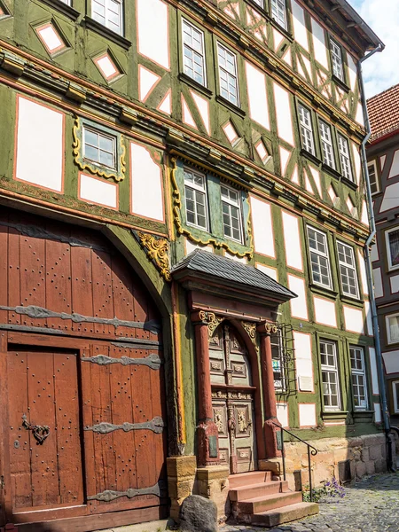 Kader in middeleeuwse historische stad, alsfeld, Duitsland — Stockfoto