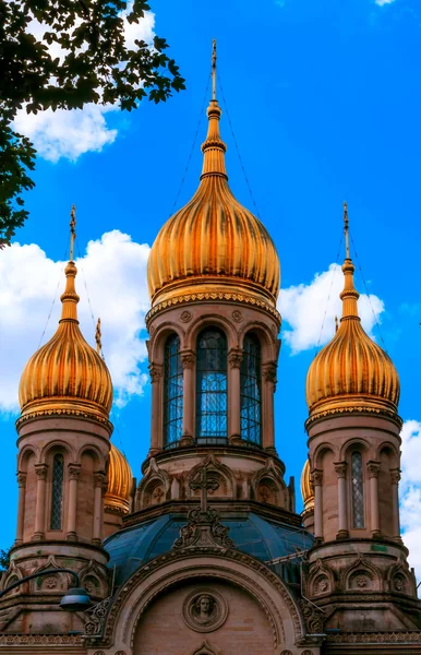 Iglesia Ortodoxa Rusa en Wiesbaden, Alemania — Foto de Stock