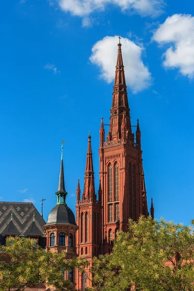 Marktkirche v wiesbaden, Německo — Stock fotografie