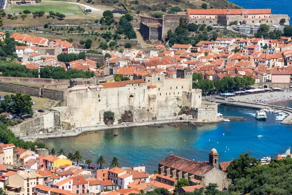 Collioure, historický přístav v Katalánsku, Francie — Stock fotografie