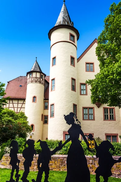 Castelo Branca de Neve em Lohr am Main, nas Montanhas Spessart, Alemanha — Fotografia de Stock