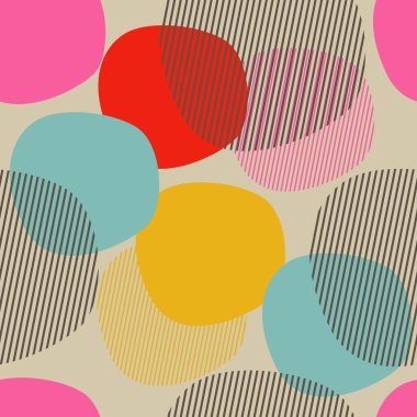 Abstract seamless pattern with circles clipart