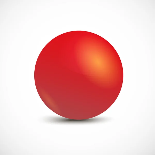 Red vector sphere. — Stock Vector