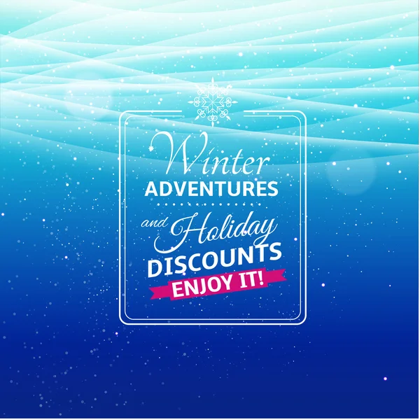 Winter adventures and holiday discounts. — Stock Vector
