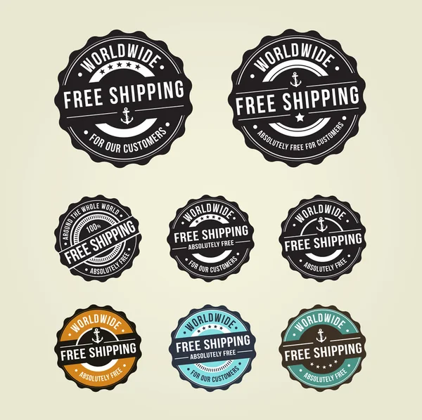 Free shipping badges — Stock Vector