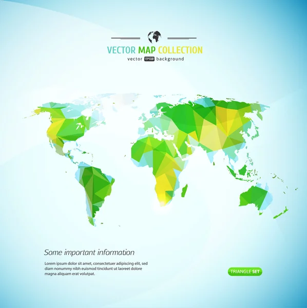 Vektorová mapa světa. — Stockový vektor