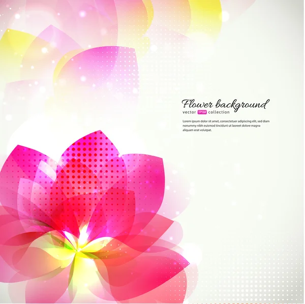 Background with pink flower — Stock Vector