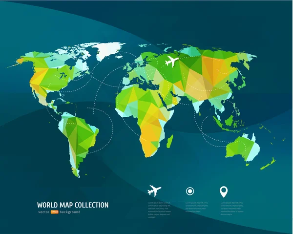 Mapa świata wektor — Wektor stockowy