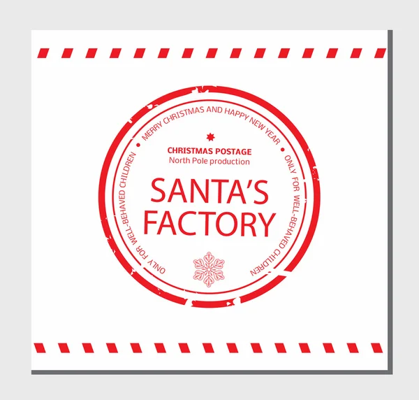 Santa továrna razítko — Stockový vektor