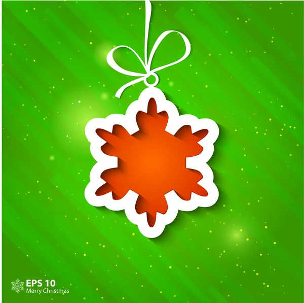Weihnachtskarte mit Schneeflocke — Stockvektor