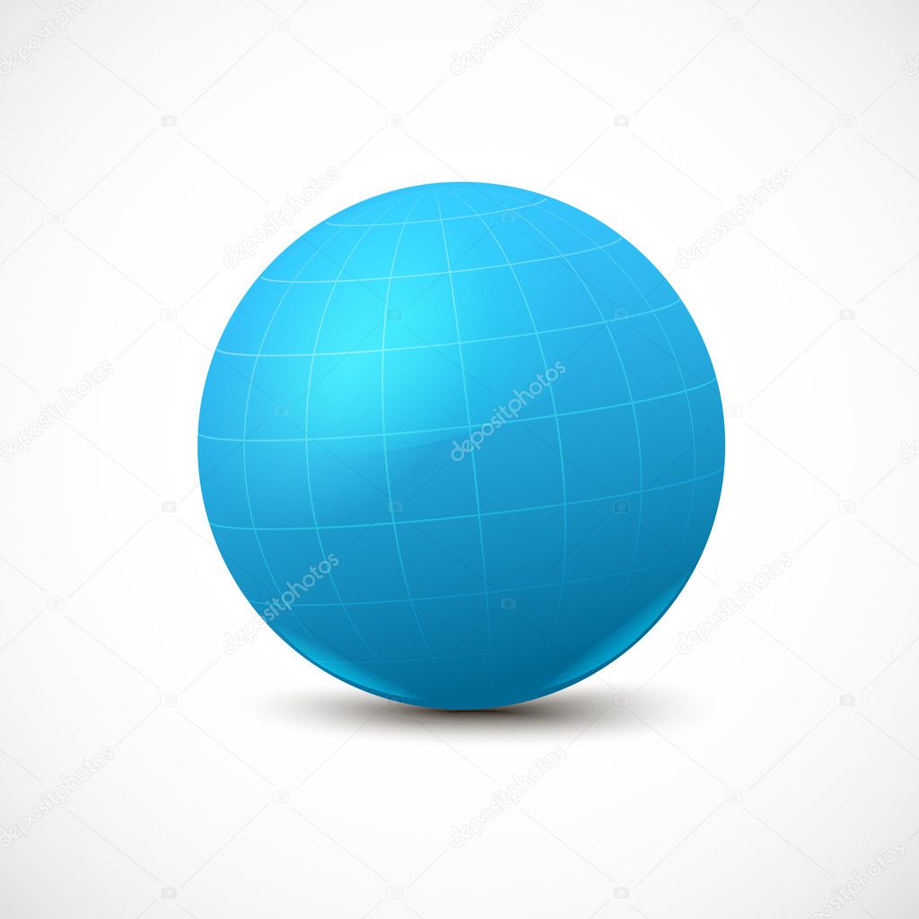 Blue vector sphere.