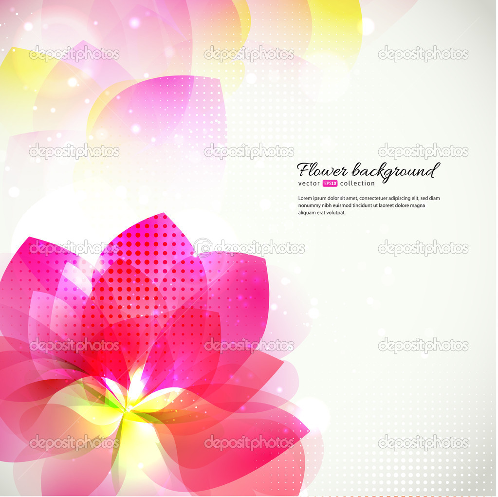 Background with pink flower