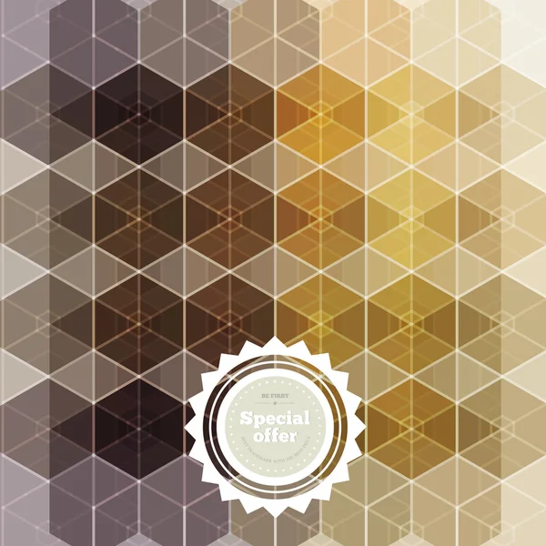 Etiqueta de oferta especial en patrón hexagonal — Archivo Imágenes Vectoriales