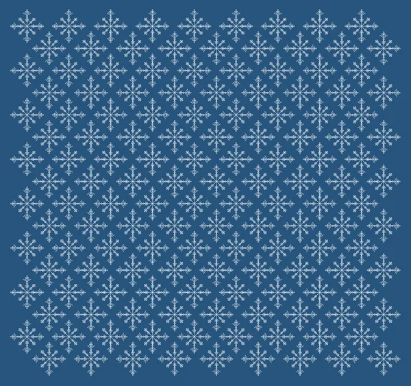 Pattern with white snowflakes — Stock Vector