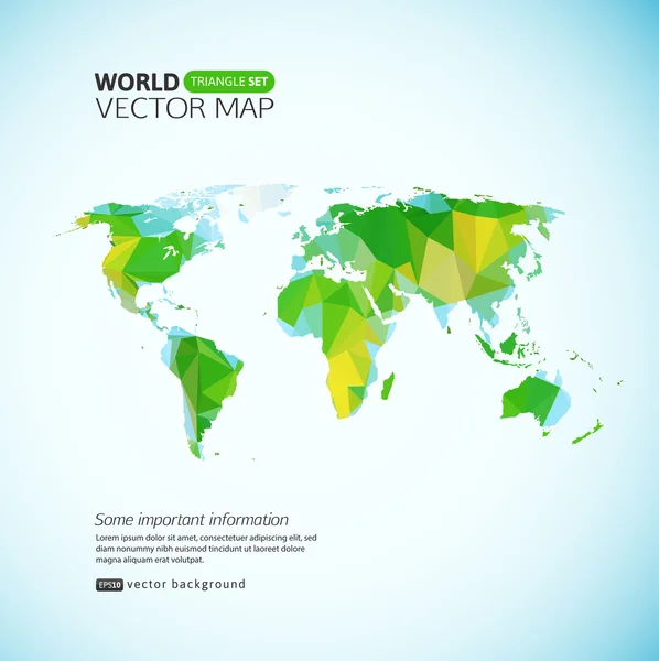 Vektorová mapa světa. — Stockový vektor