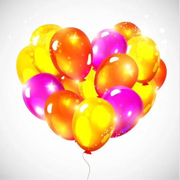 Gros ballons vecteur coeur — Image vectorielle