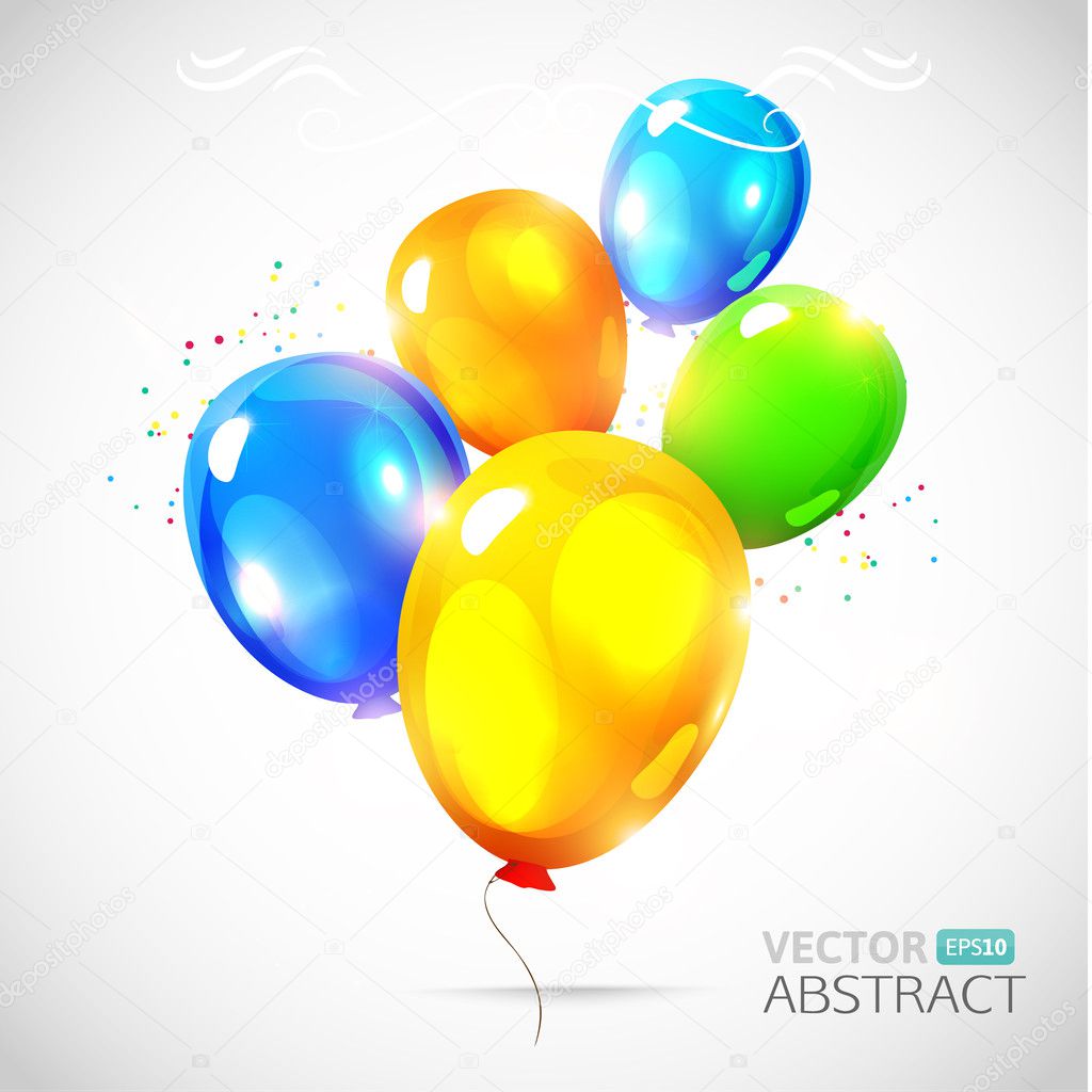 Colorful vector balloons.