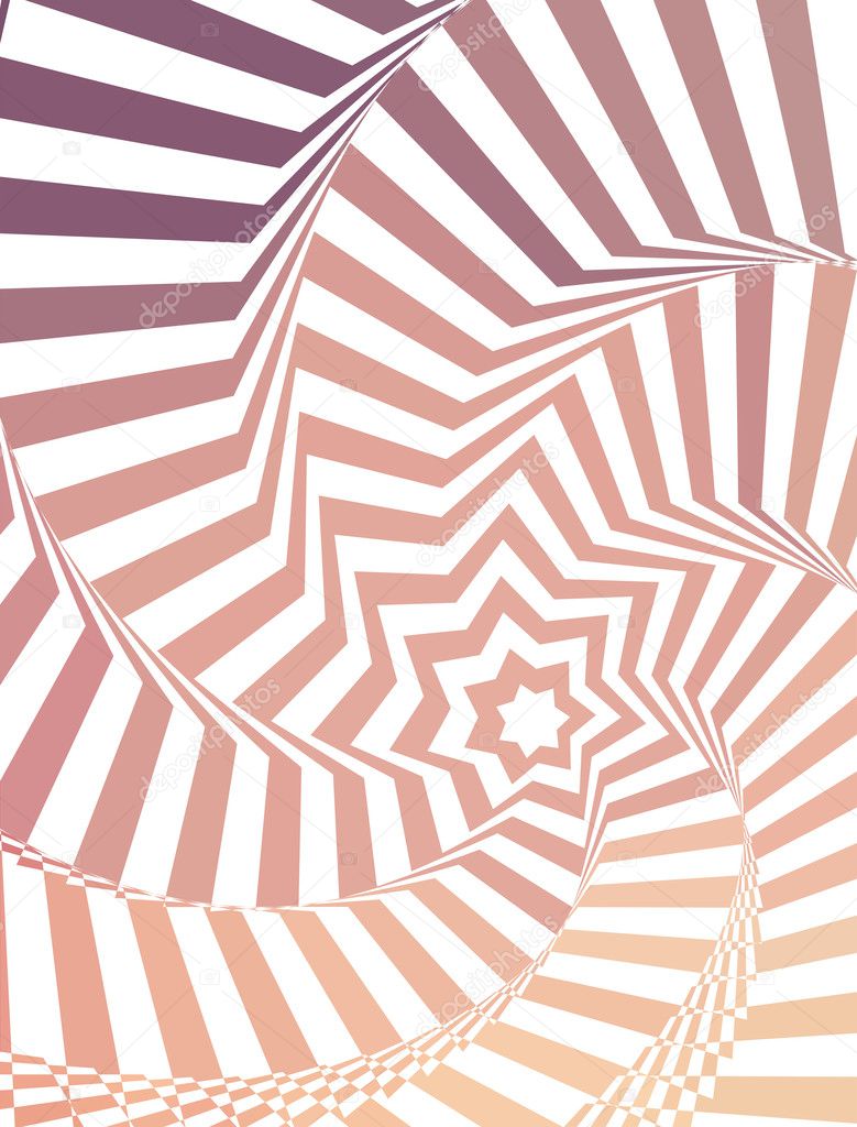Vector abstract illusion pattern with star.