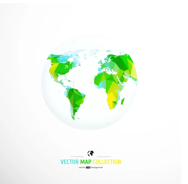 Vektorová mapa světa. — Stockový vektor
