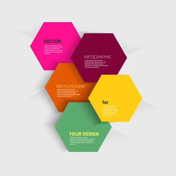 Polygonale infografische Elemente. — Stockvektor