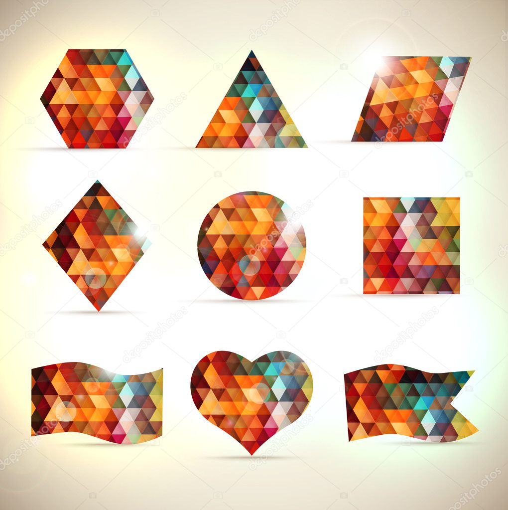 抽象的な三角形バナー セット. ストックベクター ©codesyn 43503613, image size:1020x1023