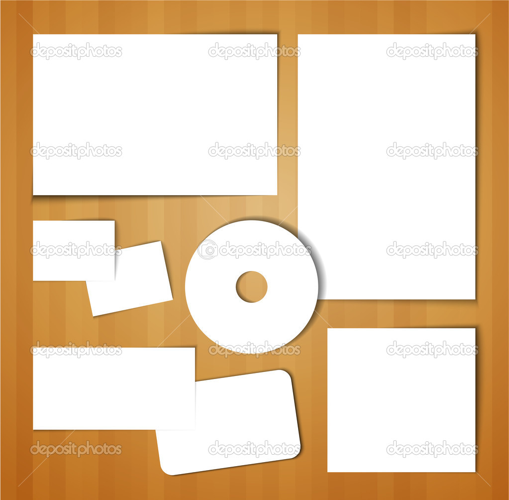 Set of empty business templates for presentation.