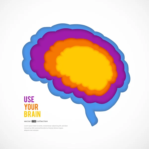 Otak manusia - Stok Vektor