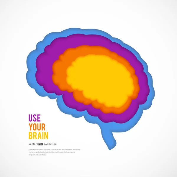 Cerebro humano — Vector de stock